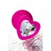 Анальная втулка ToDo by Toyfa Diamond Heart, силикон, розовая, 8 см, Ø 3 см 357025