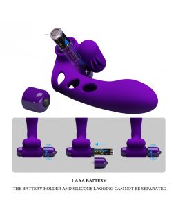 Вибронасадка на палец Orlando фиолетовая BI-014836-1-foto3