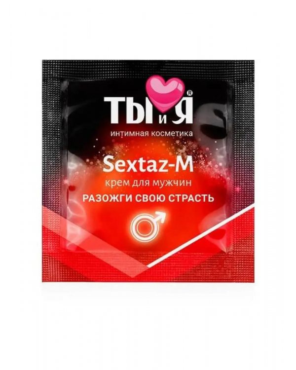 "Sextaz-M" M9 пробник крем для мужчин серии "Ты и я" с возбуждающим эффектом,  1,5г, LB-70020t