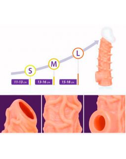 НАСАДКА KOKOS РЕАЛИСТИЧНАЯ, TPE, ТЕЛЕСНАЯ, 12 СМ NS.004-M-foto2