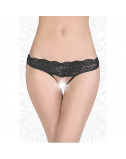 СТРИНГИ ЖЕНСКИЕ С ЖЕМЧУГОМ цвет черный арт. 2832-foto2