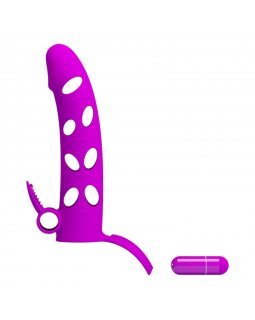 Силиконовая насадка Pretty Love с клиторальным стимулятором BI-026215-1-foto6