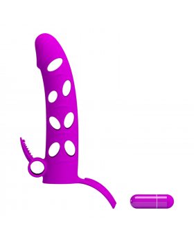 Силиконовая насадка Pretty Love с клиторальным стимулятором BI-026215-1-foto2