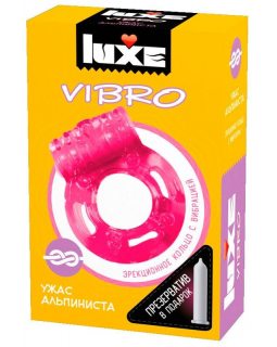 ВИБРОКОЛЬЦО LUXE VIBRO УЖАС АЛЬПИНИСТА + ПРЕЗЕРВАТИВ 06215-foto2