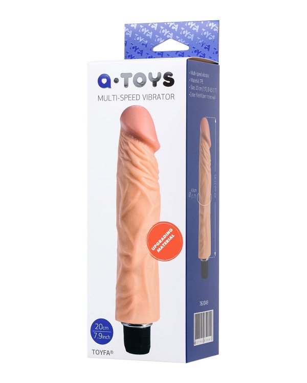 Реалестичный вибратор TOYFA A -Toys RicanTPE телесный 22.5-761049