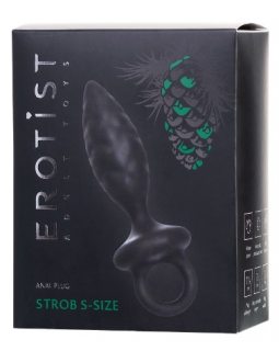 Анальна пробка Erotist Strob S - size, силикон черная 11.7 см -541317