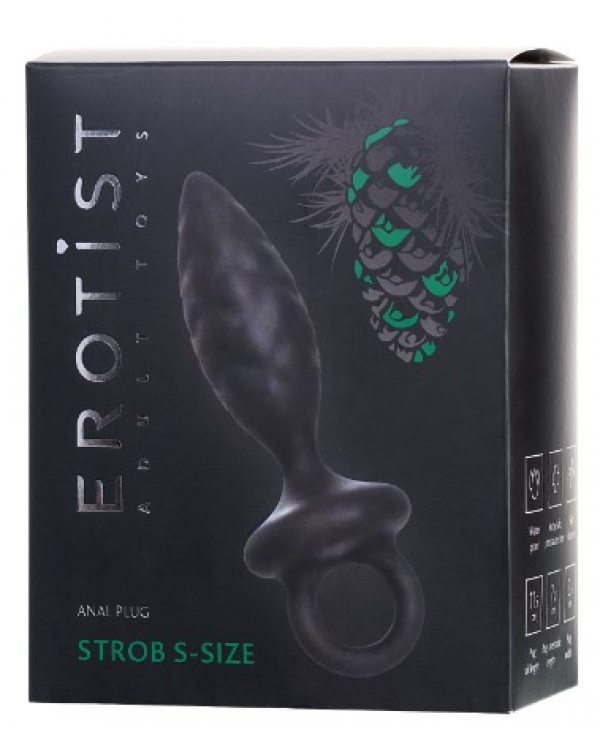 Анальна пробка Erotist Strob S - size, силикон черная 11.7 см -541317