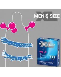 НАСАДКА СТИМУЛИРУЮЩАЯ с эластичными усиками и шариками XL MEN`S SIZE 777