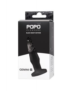 Анальная втулка TOYFA POPO Pleasure Gemini α, TPE, черная, 12,1 см 731411