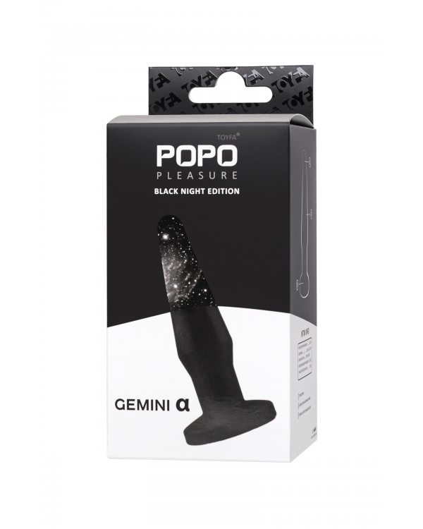 Анальная втулка TOYFA POPO Pleasure Gemini α, TPE, черная, 12,1 см 731411