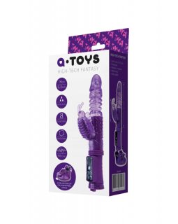 Вибратор с клиторальным стимулятором TOFA A -Toys High-Tech fantasy,TPR фиолетовый 23 см -765010-foto2