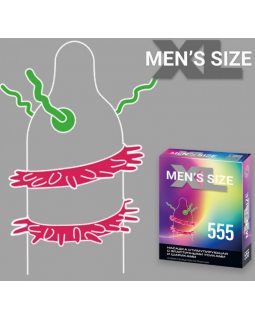 НАСАДКА СТИМУЛИРУЮЩАЯ с эластичными усиками и шариками XL MEN`S SIZE 555
