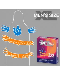 НАСАДКА СТИМУЛИРУЮЩАЯ с эластичными усиками и шариками XL MEN`S SIZE 333