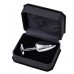 Анальная втулка Metal by TOYFA.металл серебряная с черным кристаллом 10 см * 4 см 360 г-712009