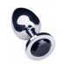 Анальная втулка Metal by TOYFA.металл серебряная с черным кристаллом 10 см * 4 см 360 г-712009