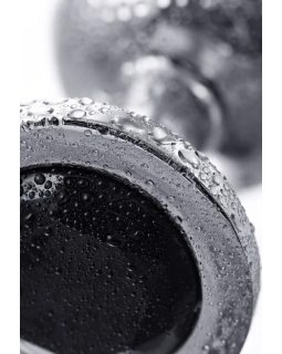 Анальная втулка Metal by TOYFA.металл серебряная с черным кристаллом 10 см * 4 см 360 г-712009-foto4