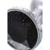 Анальная втулка Metal by TOYFA.металл серебряная с черным кристаллом 7.5 ,  Ø3 см 145 г-712003