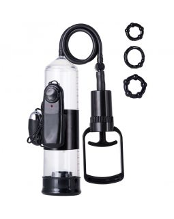 Помпа для пениса TOYFA A-Toys с вибрацией, PVC, чёрный, 22,8 см- 769010