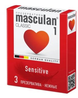 ПРЕЗЕРВАТИВЫ "MASCULAN 1 CLASSIC" (НЕЖНЫЕ) 3 штуки/уп