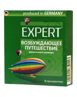 ПРЕЗЕРВАТИВЫ EXPERT ВОЗБУЖДАЮЩЕЕ ПУТЕШЕСТВИЕ № 3 (УВЕЛИЧЕННОГО РАЗМЕРА), 3 штуки 0113