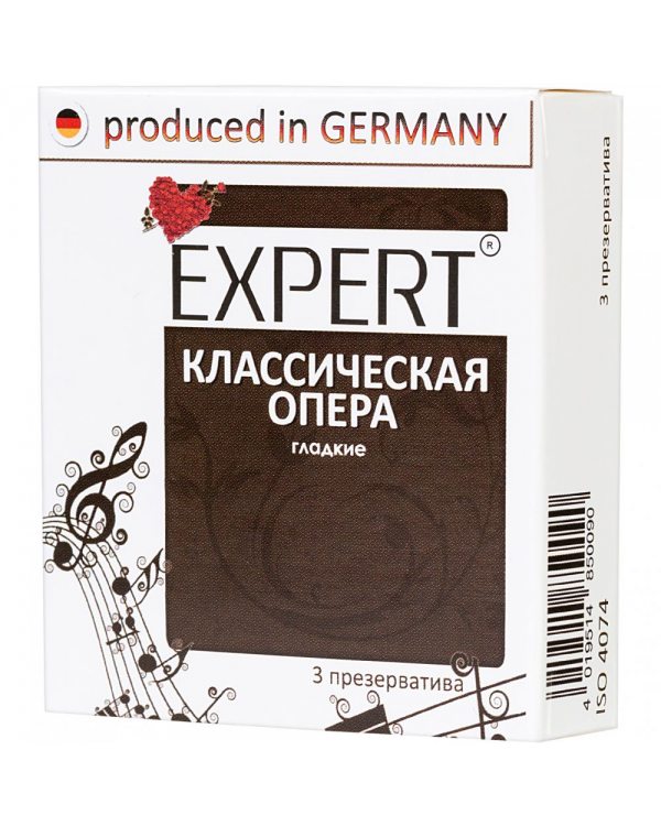 ПРЕЗЕРВАТИВЫ EXPERT КЛАССИЧЕСКАЯ ОПЕРА № 3 (КЛАССИЧЕСКИЕ), 3 штуки
