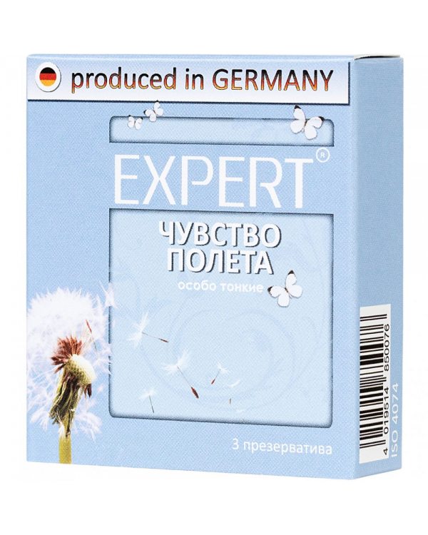ПРЕЗЕРВАТИВЫ EXPERT ЧУВСТВО ПОЛЕТА № 3 (ОСОБО ТОНКИЕ), 3 штуки