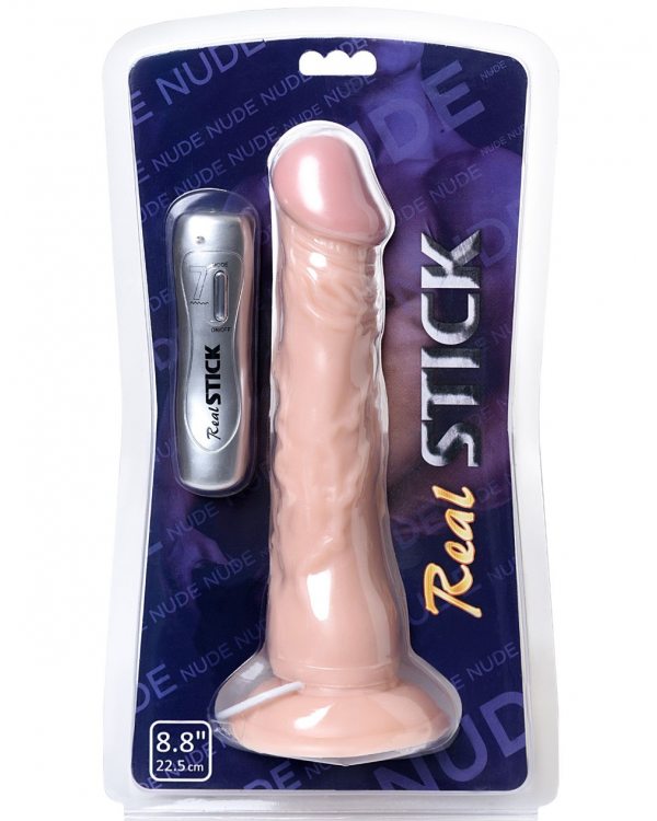 Вибратор RealStick Nude реалестичный телесный 22.5 см -581013