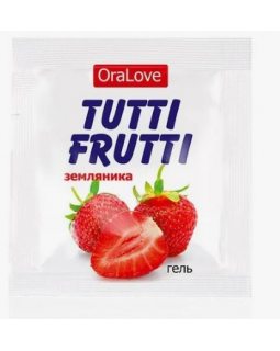 Пробник ГЕЛЬ "TUTTI-FRUTTI "ЗЕМЛЯНИКА" серии "OraLove" 4 г  LB-30008t