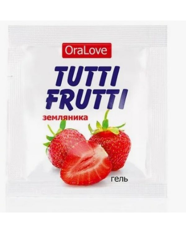 Пробник ГЕЛЬ "TUTTI-FRUTTI "ЗЕМЛЯНИКА" серии "OraLove" 4 г  LB-30008t