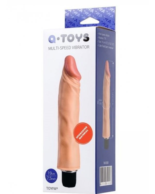 Реалистичный вибратор TOYFA  A-Toys Toron, TPE, телесный, 21 см- 761050