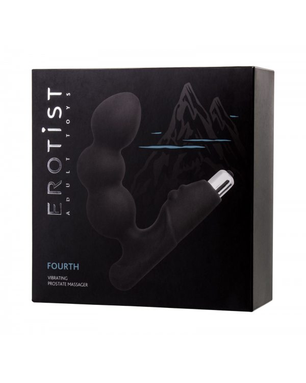 Стимулятор простаты Erotist Fourth силикон, черный, 11.5 см 541304
