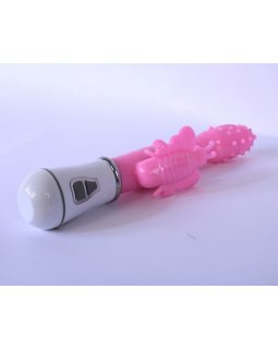 Вибратор G-point со стимулятором в виде бабочки-foto3
