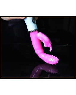 Вибратор G-point со стимулятором в виде бабочки-foto6