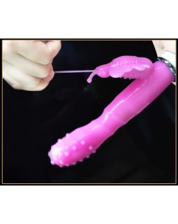 Вибратор G-point со стимулятором в виде бабочки-foto5