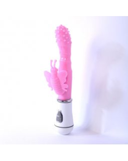 Вибратор G-point со стимулятором в виде бабочки-foto2