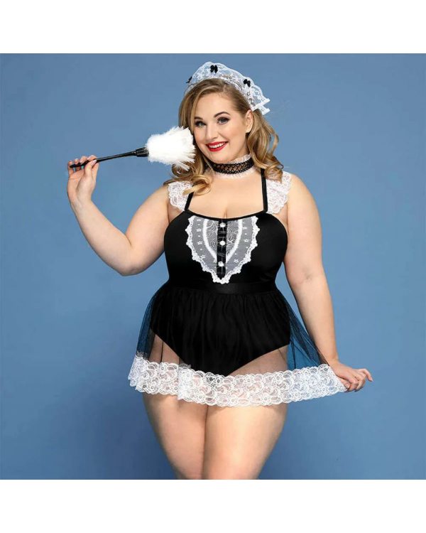 Костюм Горничной plus size P91103 5 предметов