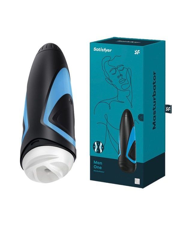 Мастурбатор нереалистичный Satisfyer Men, силикон, чёрный, 25,5 см 636 -0817