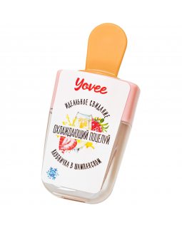 Бальзам для губ Yovee «Охлаждающий поцелуй» с ароматом клубнички в шампанском, охлаждающий, 5 мл-foto6