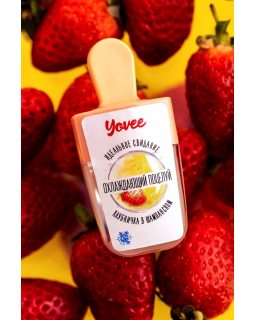 Бальзам для губ Yovee «Охлаждающий поцелуй» с ароматом клубнички в шампанском, охлаждающий, 5 мл-foto2