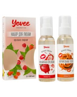 Набор гелей-смазок Yovee для любви (721003+721013), вкусовые (клубника+карамель), 2х100 мл