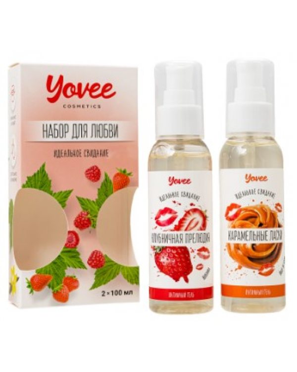 Набор гелей-смазок Yovee для любви (721003+721013), вкусовые (клубника+карамель), 2х100 мл