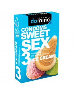 ПРЕЗЕРВАТИВЫ DOMINO SWEET SEX ICE CREAM 3штуки (оральные), цена за упак