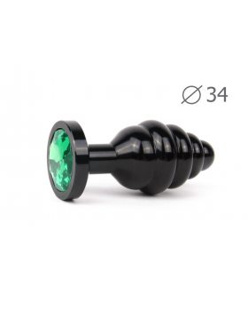 Втулка анальная BLACK PLUG MEDIUM (чёрная), L 80 мм D 34 мм, вес 90г ABCK