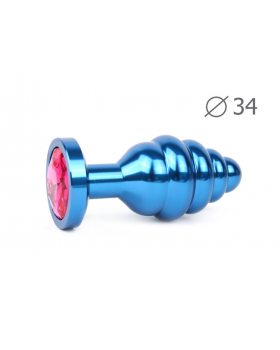 Втулка анальная BLUE PLUG MEDIUM (синяя), L 80 мм D 34 мм, вес 90г ABL-14-M
