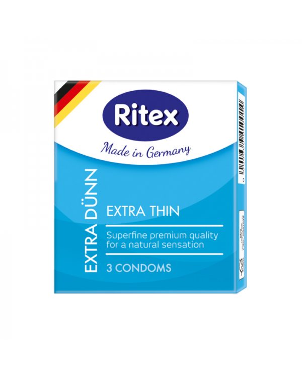 ПРЕЗЕРВАТИВЫ "RITEX EXTRA DUNN № 3" (УЛЬТРАТОНКИЕ), 3 штук, цена за уп