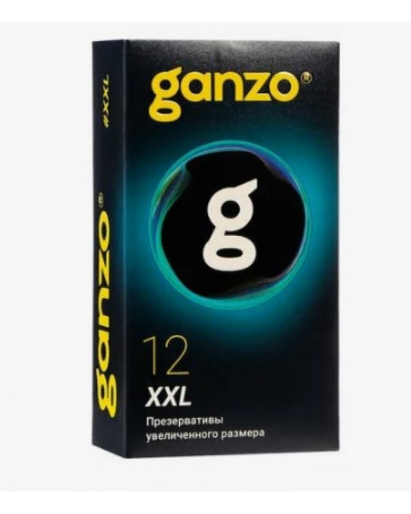 ПРЕЗЕРВАТИВЫ "GANZO" XXL №12 Black Edition, цена за 1 шт  0701-048
