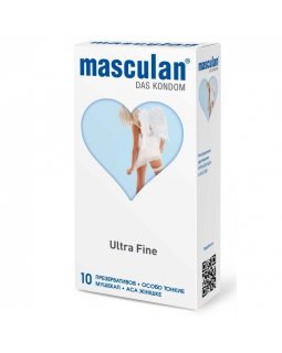 ПРЕЗЕР-ВЫ "MASCULAN 2 ULTRA" (ОСОБО ТОНКИЙ С ОБИЛ. СМАЗКОЙ) 10 шт., цена за 1шт, 1070