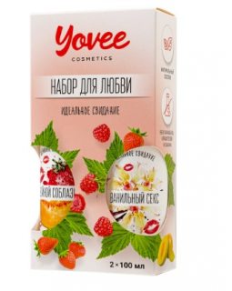 Набор гелей-смазок Yovee для любви (721007+721011), вкусовые (клубника/дыня+ваниль.сливки), 2х100 мл