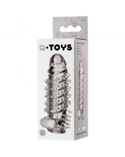 Насадка на пенис A-Toys TOYFA с вибропулей, прозрачная 13.4 см 768014