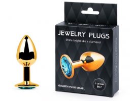 GOLDEN PLUG SMALL (втулка анальная) голубой, L 72 мм, D 28 мм, вес 50г, GS-05 GOLDEN PLUG SMALL (втулка анальная) голубой, L 72 мм, D 28 мм, вес 50г, GS-05